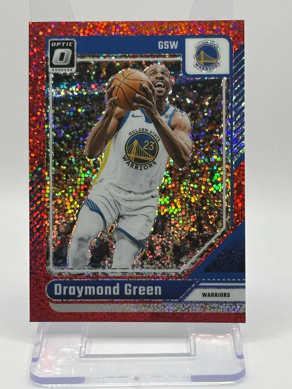 2024-25 Panini Optic Draymond Green Red Sparkle Prizm Refractor SP Warriors